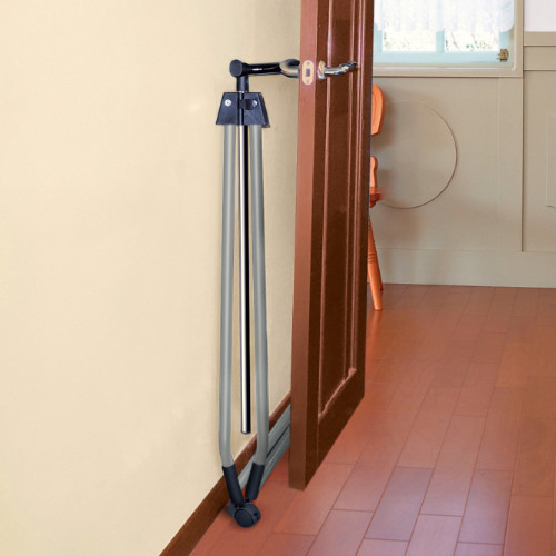 Stand Appendiabiti Pieghevole in Acciaio Cromato e Plastica 89 x 49 x 99-167 cm