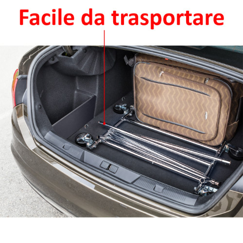 Stand appendiabiti pieghevole con ruote montaggio rapido in 1 Min e 100Kg di portata