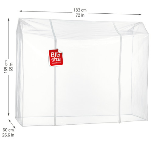 Copertura Protettiva Antipolvere per Stand Appendiabiti Trasparente 183x60x165H cm