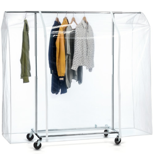 Copertura Protettiva Antipolvere per Stand Appendiabiti Trasparente 183x60x165H cm
