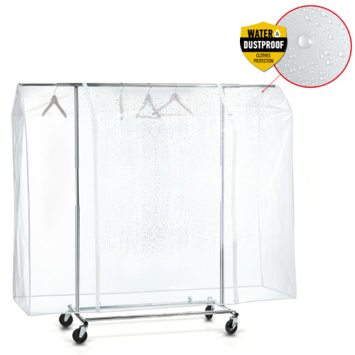 Copertura Protettiva Antipolvere per Stand Appendiabiti Trasparente 183x60x165H cm