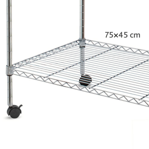 Armadio in tessuto Stand appendiabiti con ripiano superiore e alla base su ruote con protezione antipolvere in tessuto H150 x L75 x P45 cm