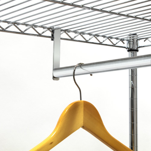 Armadio in tessuto Stand appendiabiti con ripiano superiore e alla base su ruote con protezione antipolvere in tessuto H150 x L75 x P45 cm