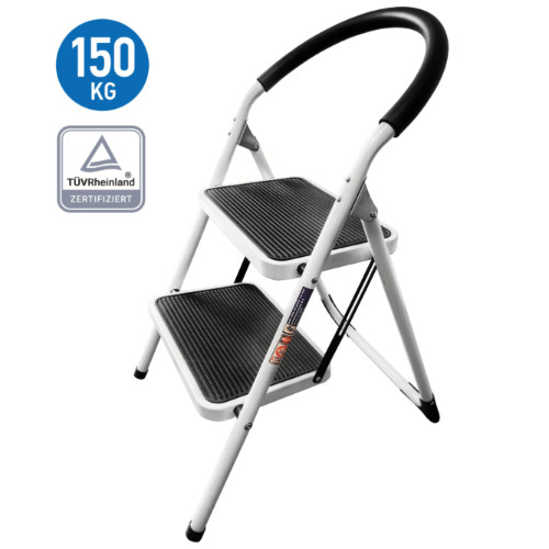 Scaletta Pieghevole Multifunzione Domestica 2 Gradini con Profilo Antiscivolo