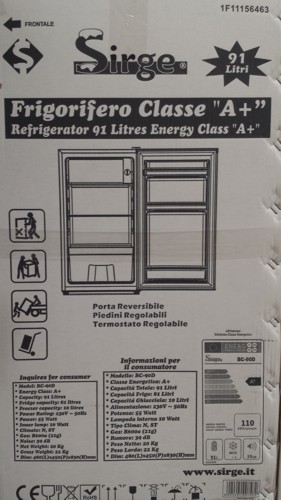 Mini Congelatore Freezer 75 Litri 3 Cassetti Classe A+