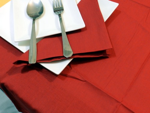 Tovaglia Cotone rossa Tinta Unita