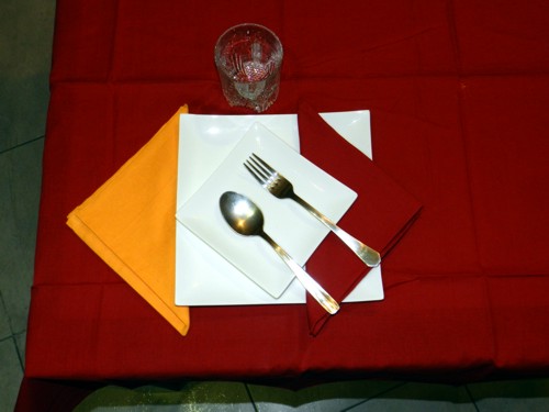 Tovaglia Cotone rossa Tinta Unita