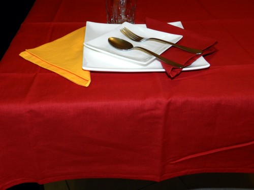 Tovaglia Cotone rossa Tinta Unita