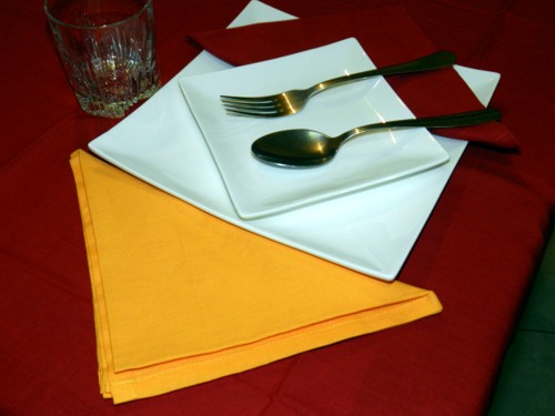 Tovaglia Cotone rossa Tinta Unita