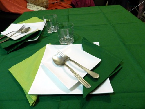 Tovaglia Cotone Verde Scuro Tinta Unita