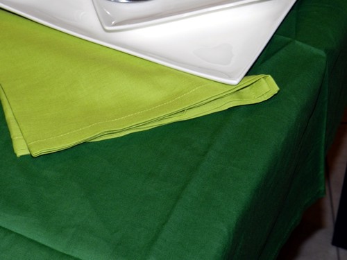 Tovaglia Cotone Verde Scuro Tinta Unita