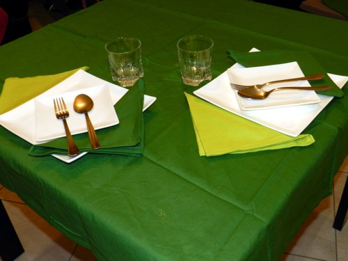 Tovaglia Cotone Verde Scuro Tinta Unita