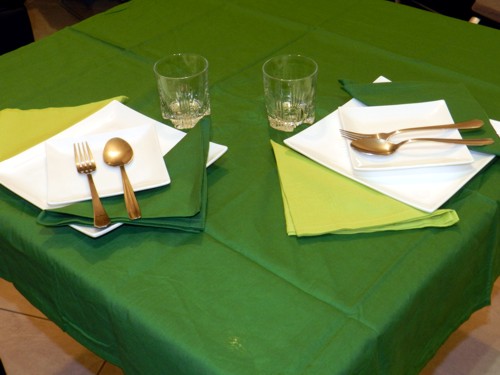 Tovaglia Cotone Verde Scuro Tinta Unita