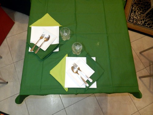 Tovaglia Cotone Verde Scuro Tinta Unita