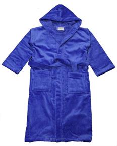 Accappatoio Cotone con Cappuccio Blu