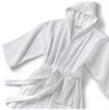 Accappatoio Cotone con Cappuccio Bianco Arancio Azzurro