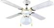 Ventilatore da Soffitto 4 Pale 1 Luce Bianco