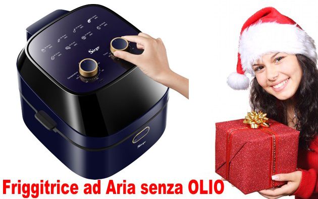 Friggitrice ad Aria Turbo Forno per cottura senza olio e grassi Max 1500 Watt