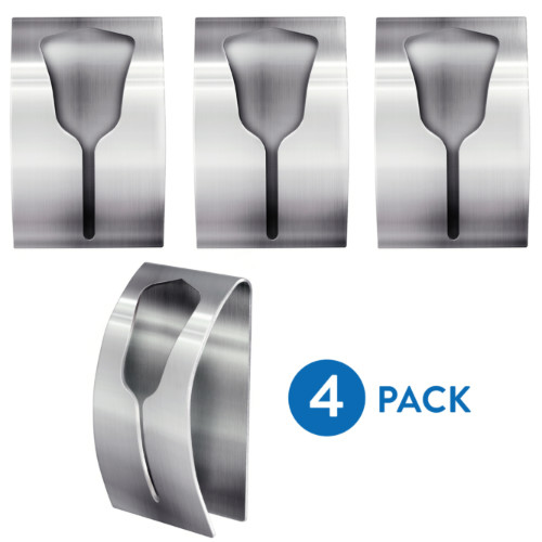Porta Asciugamani Autoadesivo in Acciaio Inox (4 Pezzi) Portata Fino a 5 kg