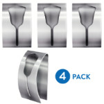 Porta Asciugamani Autoadesivo in Acciaio Inox (4 Pezzi) Portata Fino a 5 kg