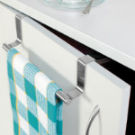 Portasciugamani in Acciaio Inox da Appendere Sopra la Porta 23X7X6 cm