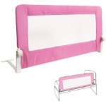Barriera Letto per bambini Pieghevole Rosa in Acciaio Poliestere Plastica 120X47X65cm