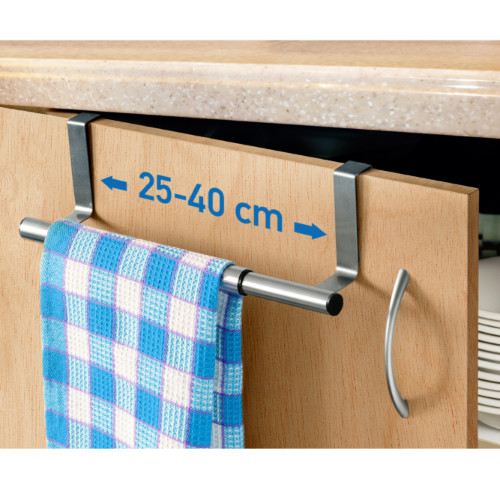 Barra Porta Asciugamani Espandibile in Acciaio Inox da 25 a 40X8X9cm
