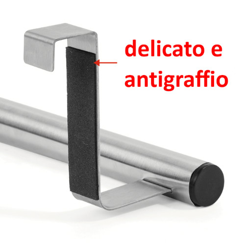 Barra Porta Asciugamani Espandibile in Acciaio Inox da 25 a 40X8X9cm