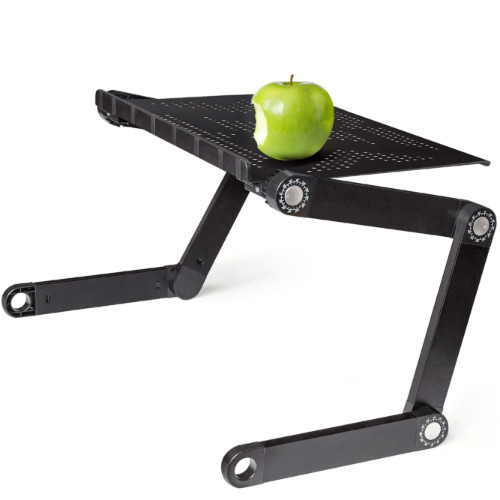 Tavolo per Laptop Pieghevole Tavolino per PC da Letto Regolabile Supporto per Laptop Leggio per Letto Alluminio