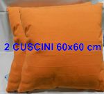 2 Cuscini 60 x 60 cm Coppia cuscini Arredo Cotone sfoderabile ZEPHIR-a
