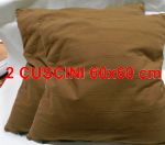 2 Cuscini 60 x 60 cm Coppia cuscini Arredo Cotone sfoderabile ZEPHIR-M