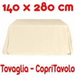 2 Copritavoli Cotone Tovaglia Rettangolare Tinta Unita 140 x 280 cm - 2 pezzi