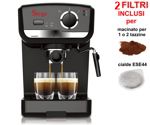 Macchina per Caffe Espresso e Cappuccino caffe in polvere e Cialde di carta