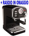 Macchina per Caffe Espresso e Cappuccino caffe in polvere e Cialde di carta con Indicatore di Temperatura e 3 filtri Cremilda