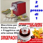 Friggitrice ad Aria senza Olio 10L 1400W e Macchina della Pasta 14 trafile 300W SIRGEPACK1