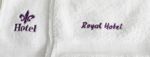 Coppia Asciugamani spugna RICAMATI personalizzati per Hotel Alberghi Spa Club Associazioni