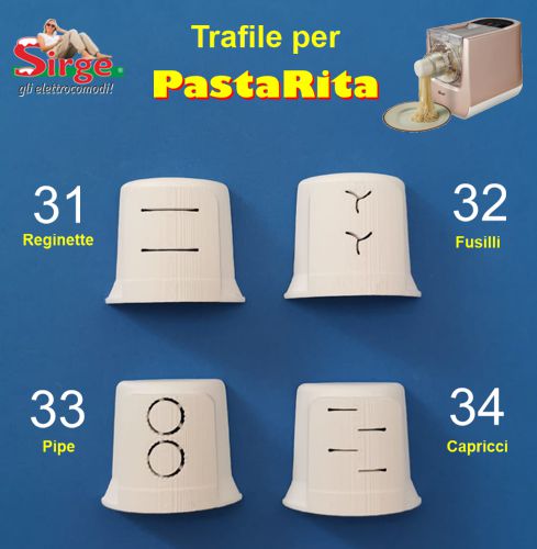 Confezione 4 trafile dalla 31 alla 34 per PastaRita Sirge