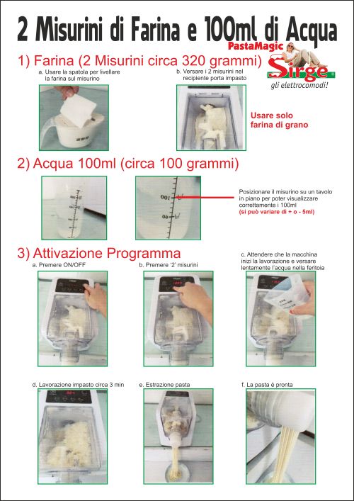 Macchina per pasta fresca Automatica impasta e crea PASTAMAGIC