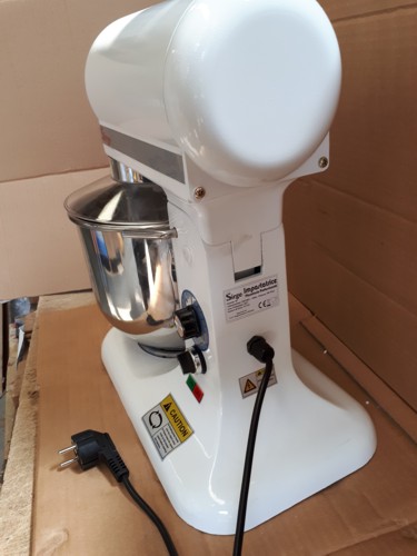 Impastatrice Planetaria Professionale Sbattitore Monta Panna, Robot da Cucina, Impastatore, Frusta, Protezione da Spruzzi, Contenitore in Acciaio Inox da 7 Litri, Velocita' variabile da 80 a 680 giri al minuto