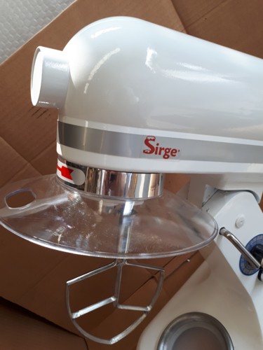 Impastatrice Planetaria Professionale Sbattitore Monta Panna, Robot da Cucina, Impastatore, Frusta, Protezione da Spruzzi, Contenitore in Acciaio Inox da 7 Litri, Velocita' variabile da 80 a 680 giri al minuto