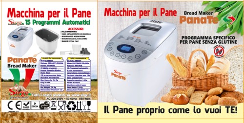 Macchina del Pane Automatica da 650 W, Macchina per Fare Il Pane Multiplo,  Macchina per Il Pane Digitale con distributore di Frutta secca e 17