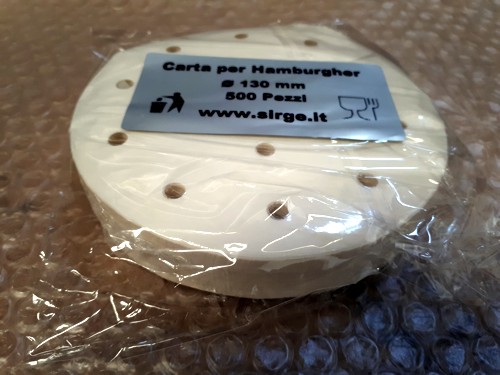 Sirge - Carta per hamburger da 130mm Confezione per 500 Pezz