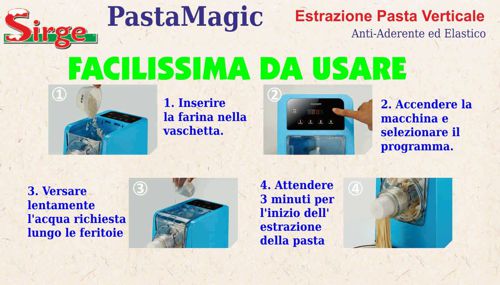 Macchina per pasta fresca Automatica impasta e crea PASTAMAGIC