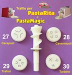Confezione speciale Trafile 27-28-29-30 ad estrusione orizzontale per PastaMagic Sirge 4 Trafile + Elica estrusione orizzontale