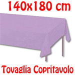 Copritavolo Cotone Tovaglia Viola Lilla Rettangolare Tinta Unita 140 x 180 cm 