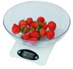 Bilancia da Cucina Alimenti Digitale Funzione AutoZero-Tara 3kg con LCD Display Largo Retroilluminato Precisione 1 grammo