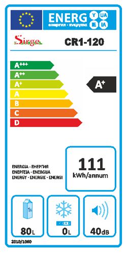 etichetta di classe energetica corretta classe A+ sirge