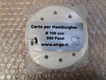 Carta per hamburger da 100 mm Confezione per 500 Pezzi per Alimenti FORATA