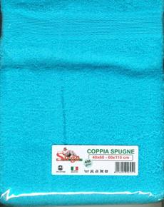 Asciugamani Coppia Spugne 40x60cm e 60x110cm 450gr/mq SPUGNE02