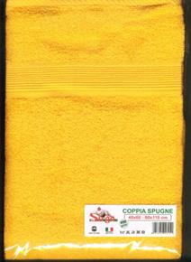Asciugamani Coppia Spugne 40x60cm e 60x110cm 450gr/mq SPUGNE09